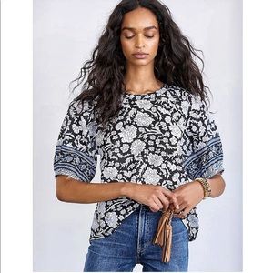 Anthroplogie Saison De La Fleur Floral Top